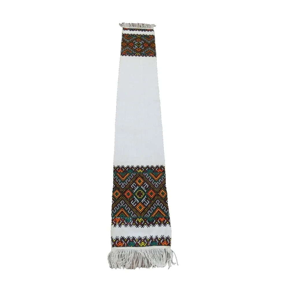 Oaxaca Mexican Handwoven Embroidered Fringed Table‎ Runner 41